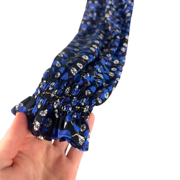 Cabi Womens The Ten Ditzy Floral Dress Size S Royal Blue Feminine Dark Romantic - Picture 5 of 15